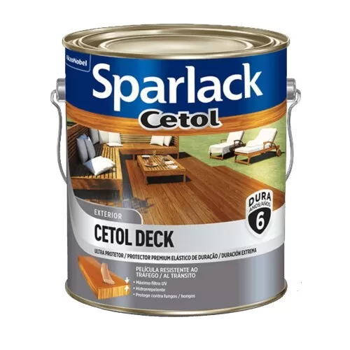Cetol Deck Protetor Elástico Sparlack Premium 3,6 Litros - Natural semibrilho
