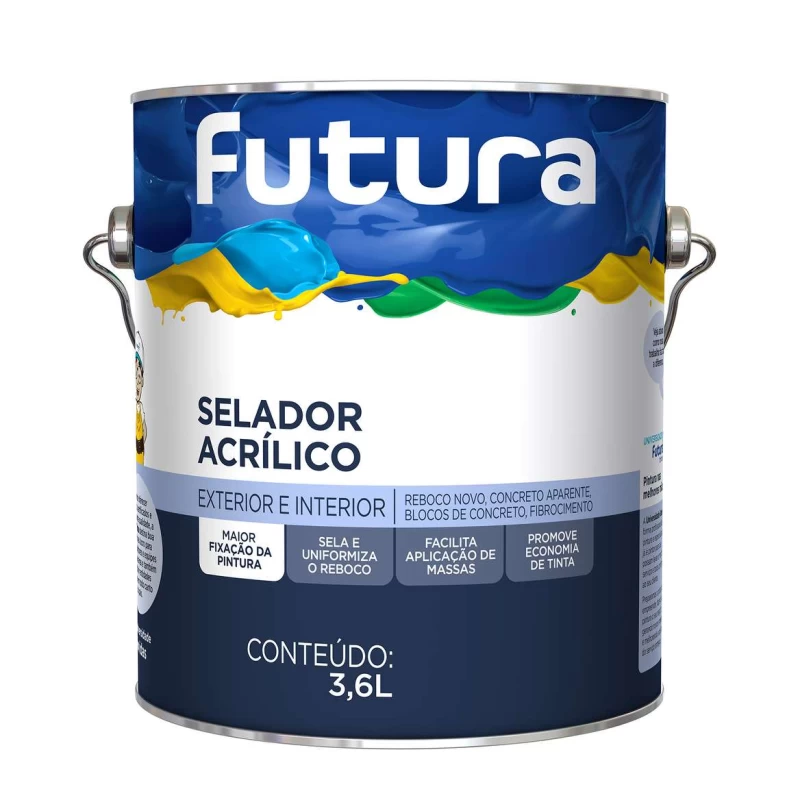 Futura Selador Acrílico Branco 3,6 Litros - Branco fosco