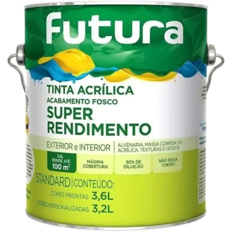 Futura Super Rendimento Branco 3,6 Litros - Branco fosco