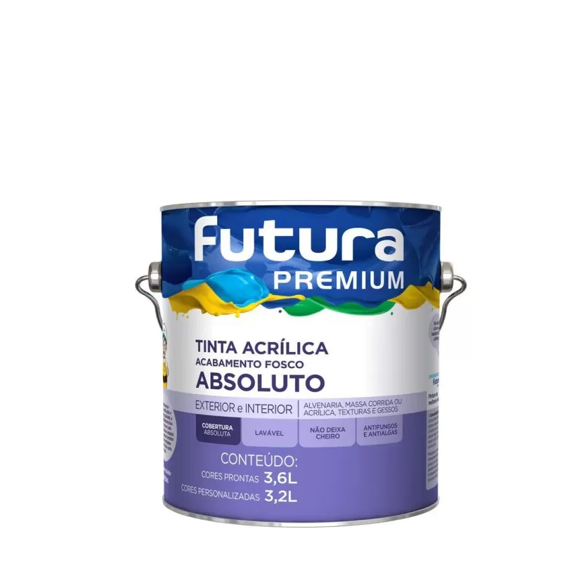 Tinta Acrílica Futura Premium 3,6 Litros - Branco fosco