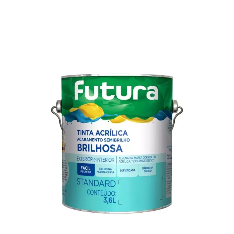 Tinta Acrílica Semibrilho Futura Stander 3,6 Litros - Branco semibrilho