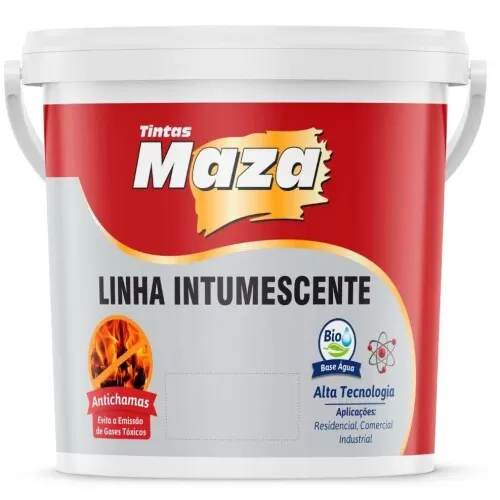 Tinta Anti Chamas Intumescente Base Água Maza 3,6 Litros - Branco fosco