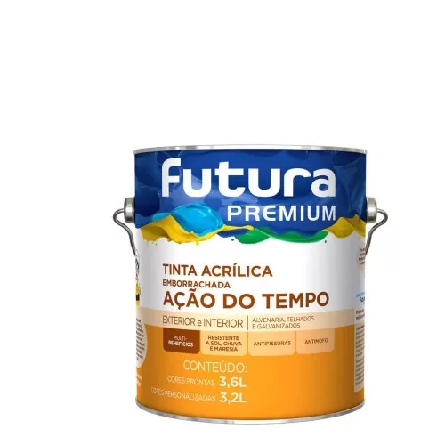 Tinta Emborrachada Futura Premium 3,6 Litros - Branco fosco