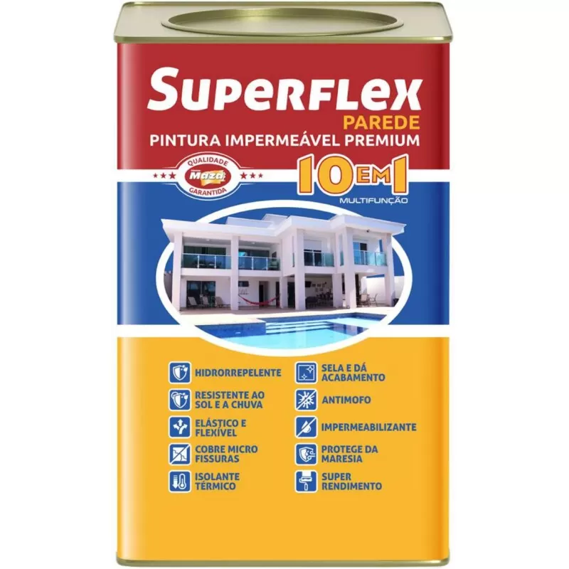 Tinta Emborrachada Superflex Parede Maza 18 Litros - Branco fosco