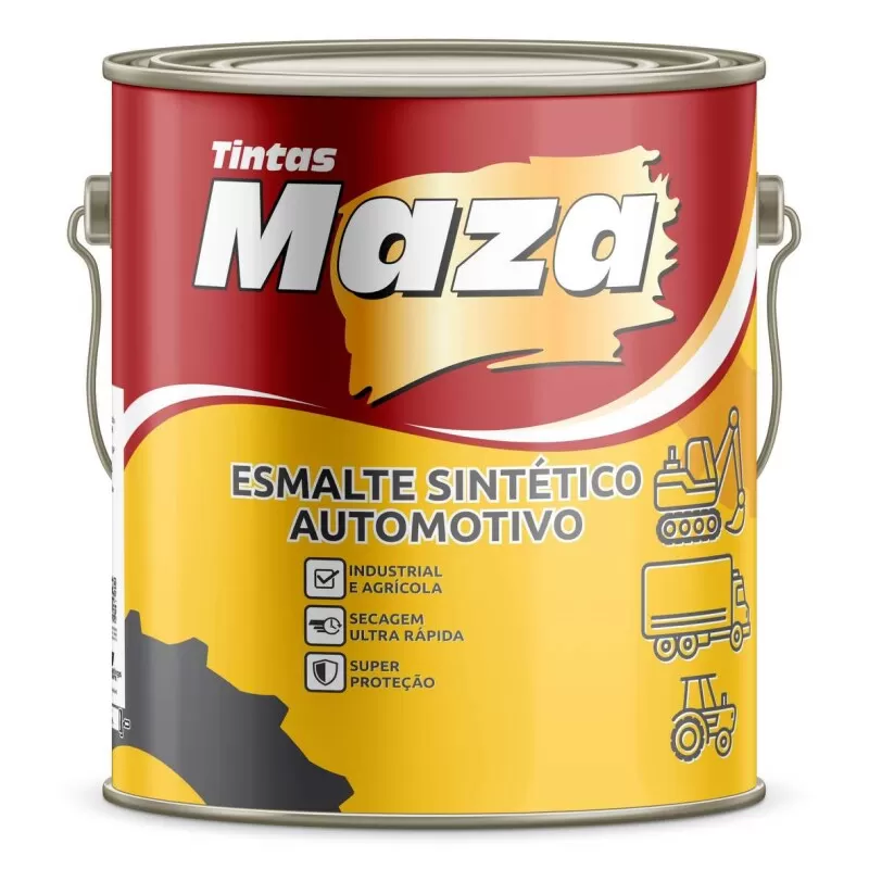 Tinta Esmalte Sintético Industrial Maza 3,6 Litros - Alumínio