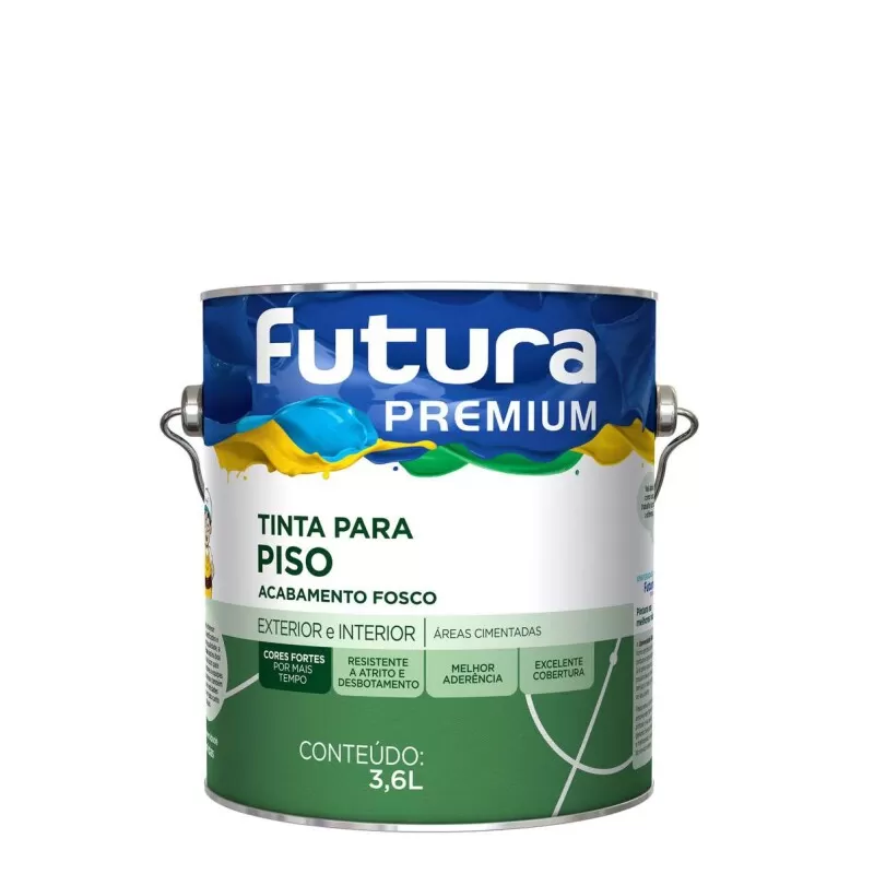 Tinta Piso Futura Premium 3,6 Litros - Cinza