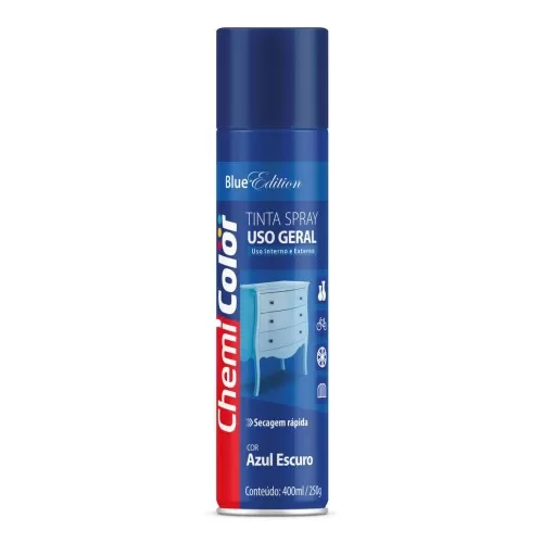 Tinta Spray Uso Geral Chemicolor 400ml - Azul escuro