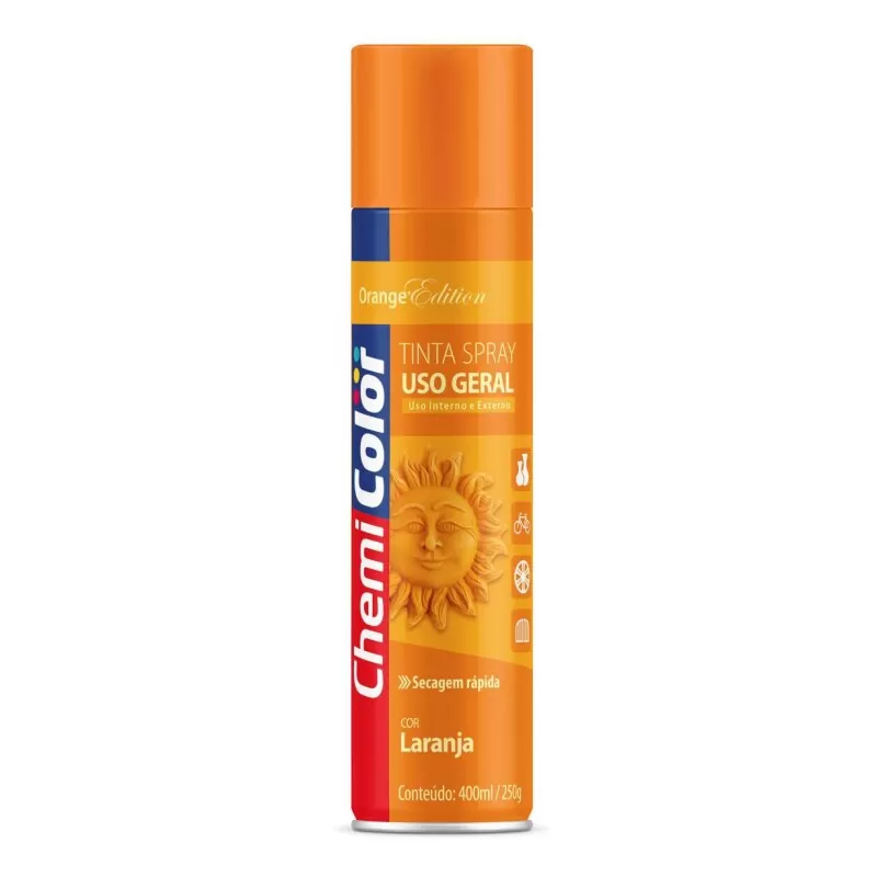 Tinta Spray Uso Geral Chemicolor 400ml - Laranja