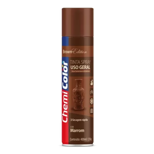 Tinta Spray Uso Geral Chemicolor 400ml - Marrom