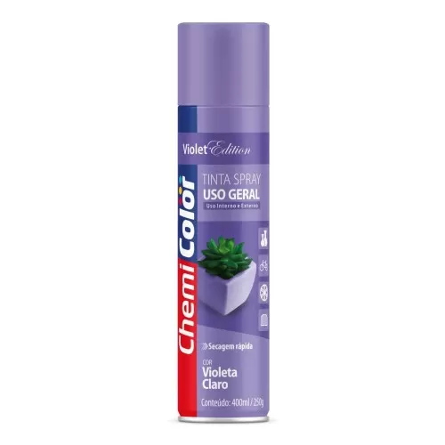 Tinta Spray Uso Geral Chemicolor 400ml - Violeta claro