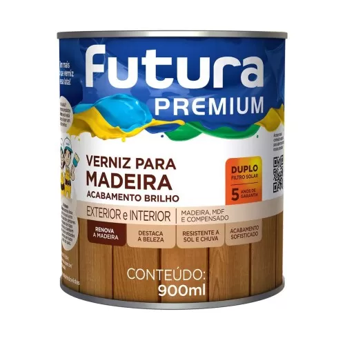 Verniz Duplo Filtro Solar Premium Futura 900ml - Incolor